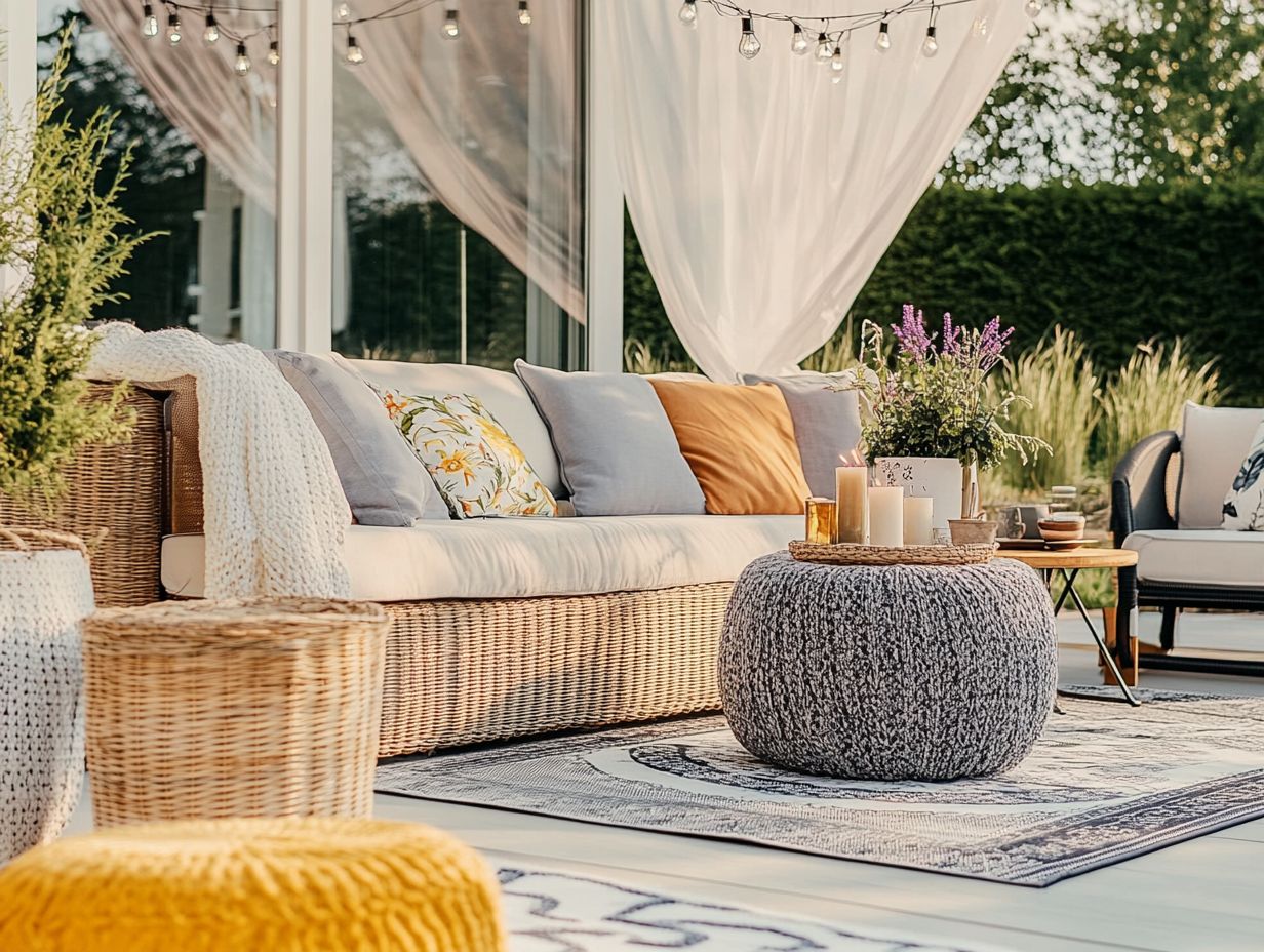 Image showcasing the top 10 must-have outdoor decor items for a stylish patio setup.