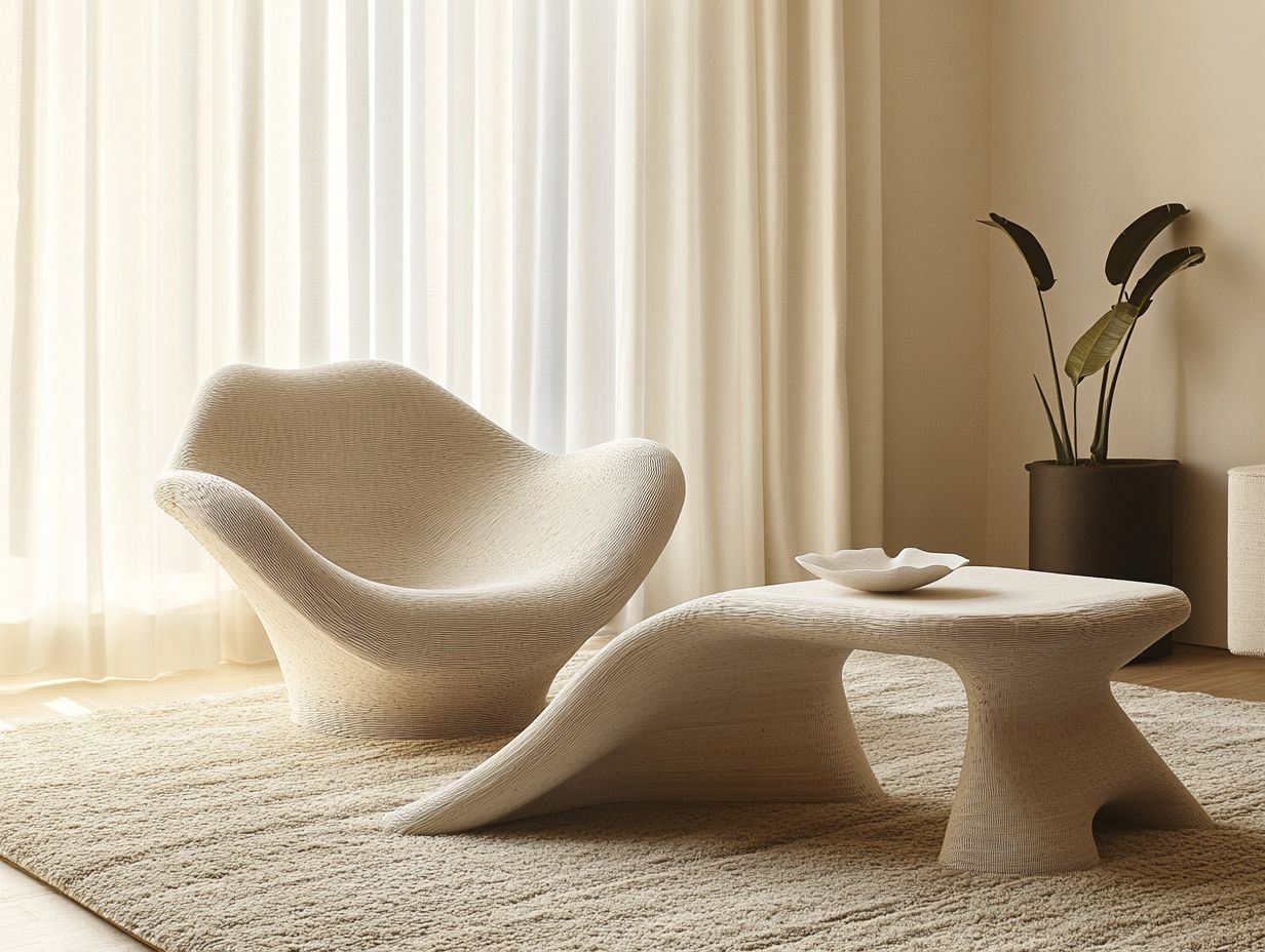 An example of stylish 3D-printed furniture ideal for renters.