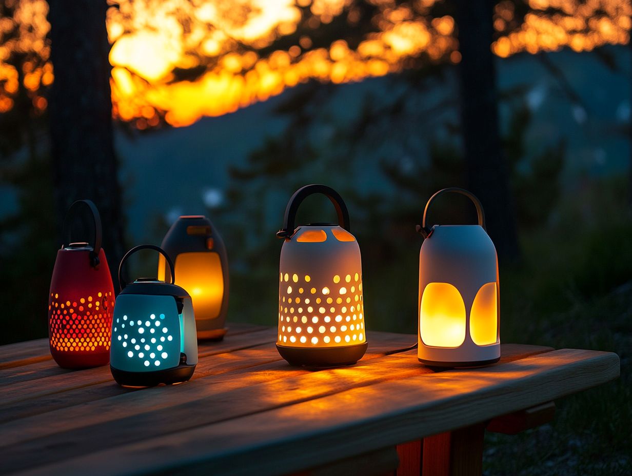 Top 5 best LED lanterns for outdoor use showcased together