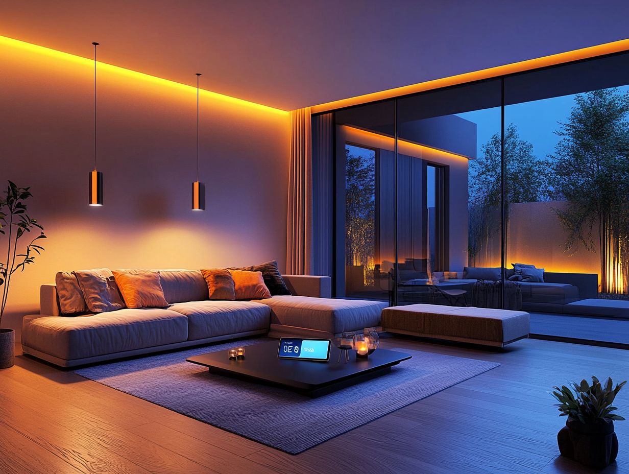 A TP-Link Kasa Smart Wi-Fi Light Bulb glowing in a modern home setting.