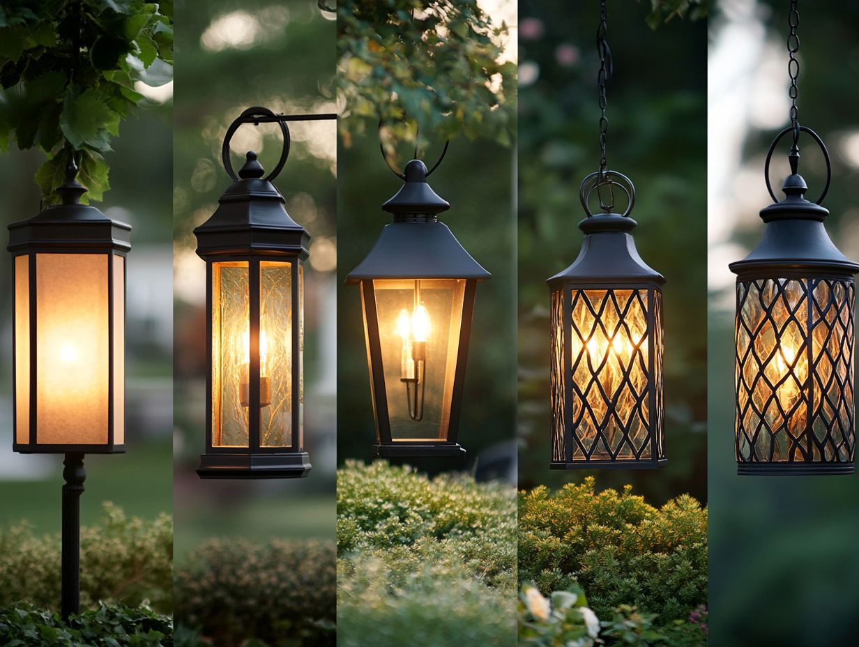 An outdoor lantern providing safety tips for usage