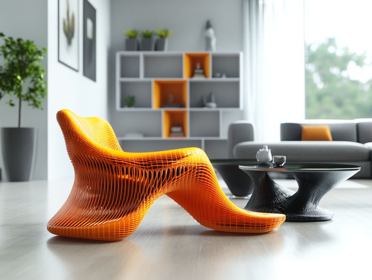 Image showing frequently asked questions about 3D-printed furniture.