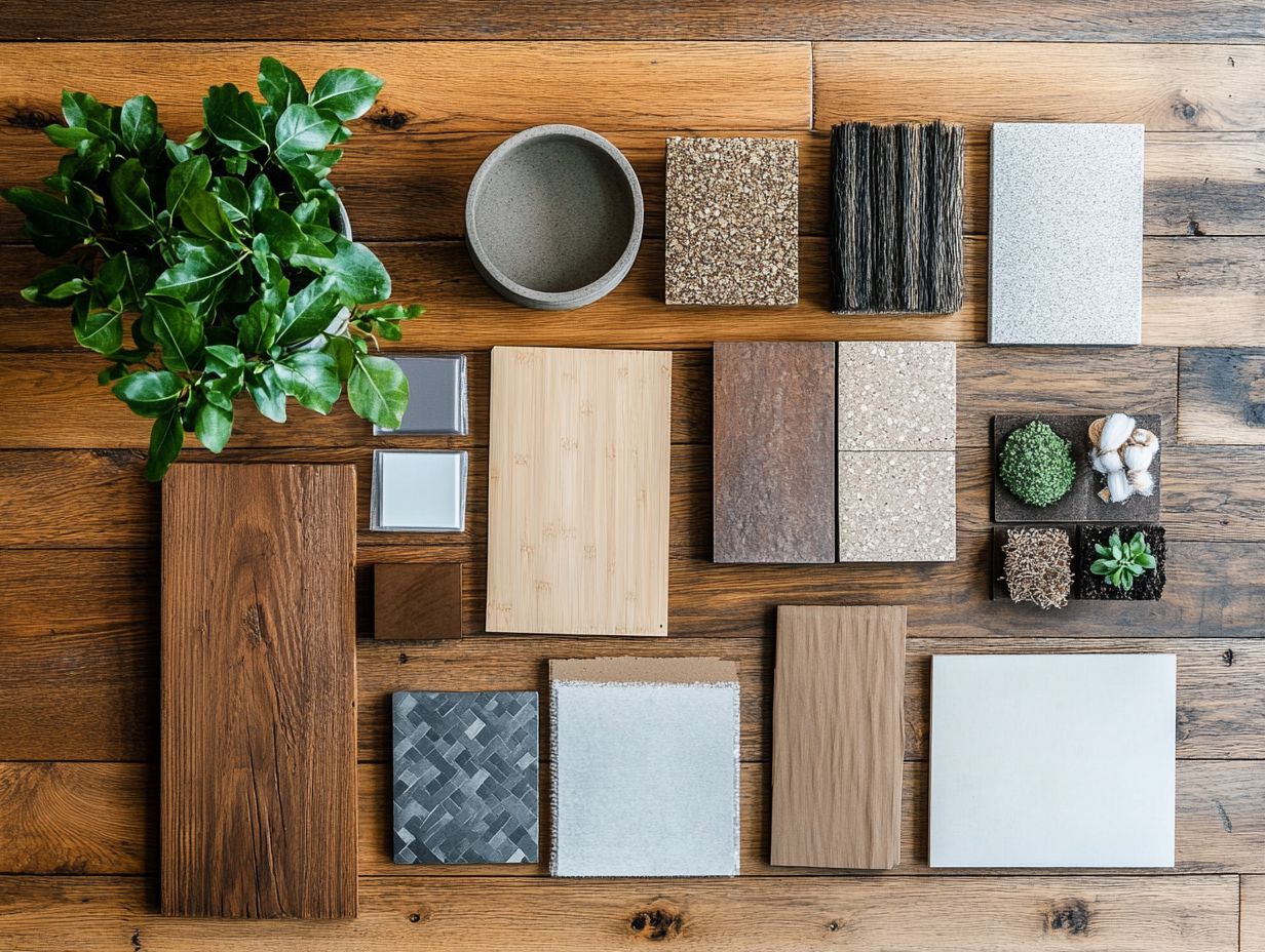 Local sources for sustainable home materials infographic