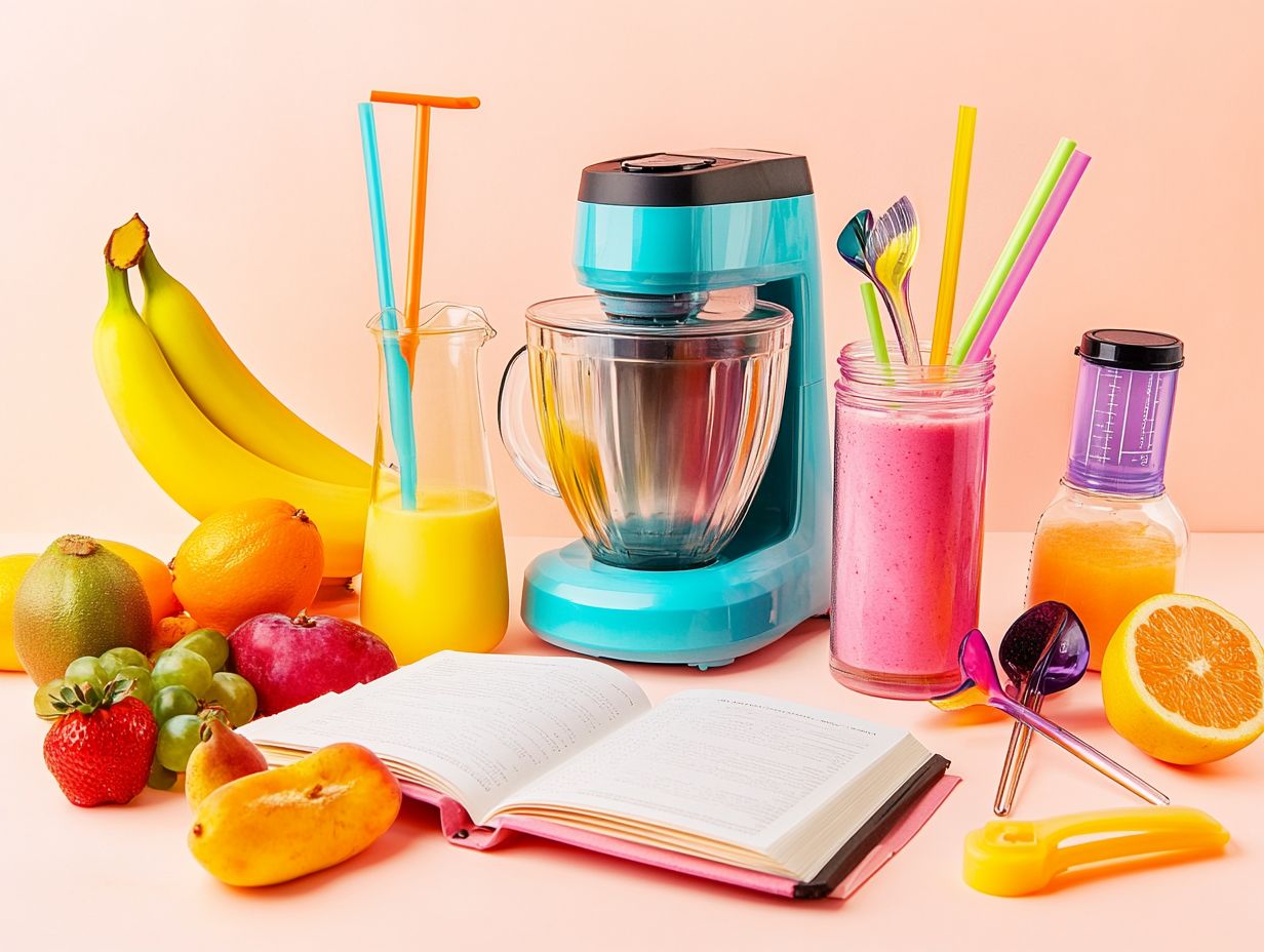 A colorful array of smoothies made with a nutrient extractor