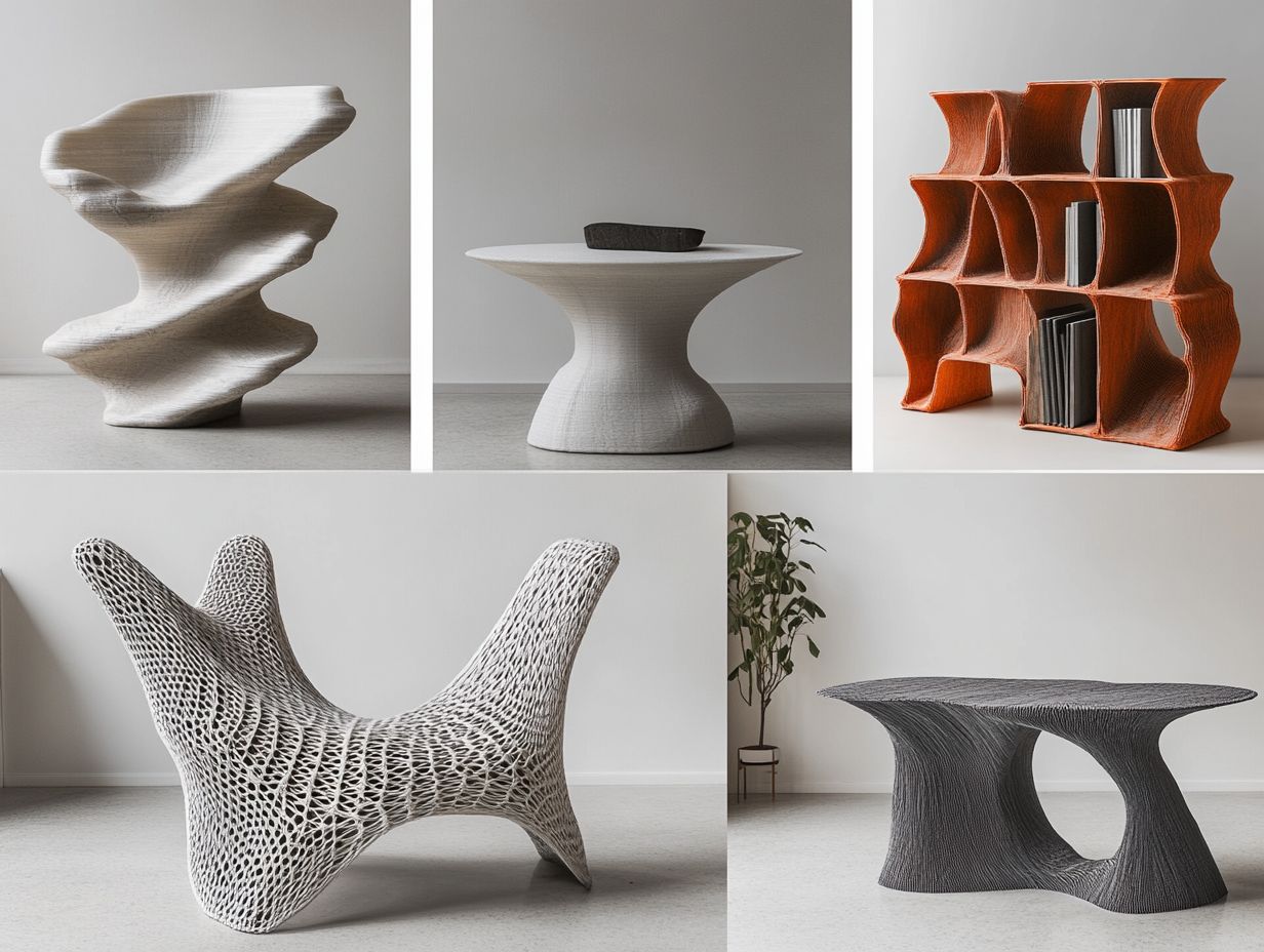 Innovative 3D-Printed Furniture Showcase