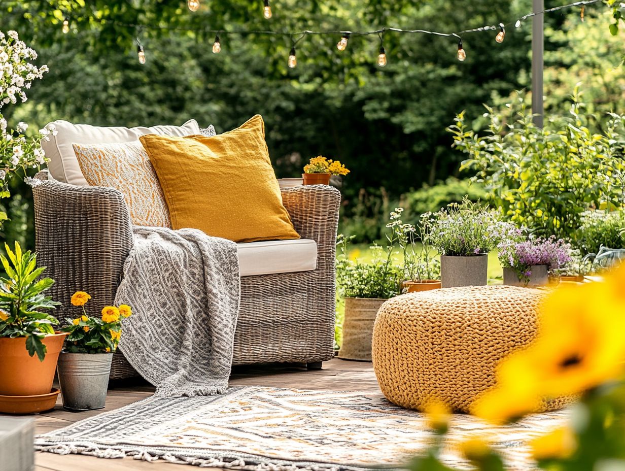 Illustration of Frequently Asked Questions about Outdoor Decor with Textiles