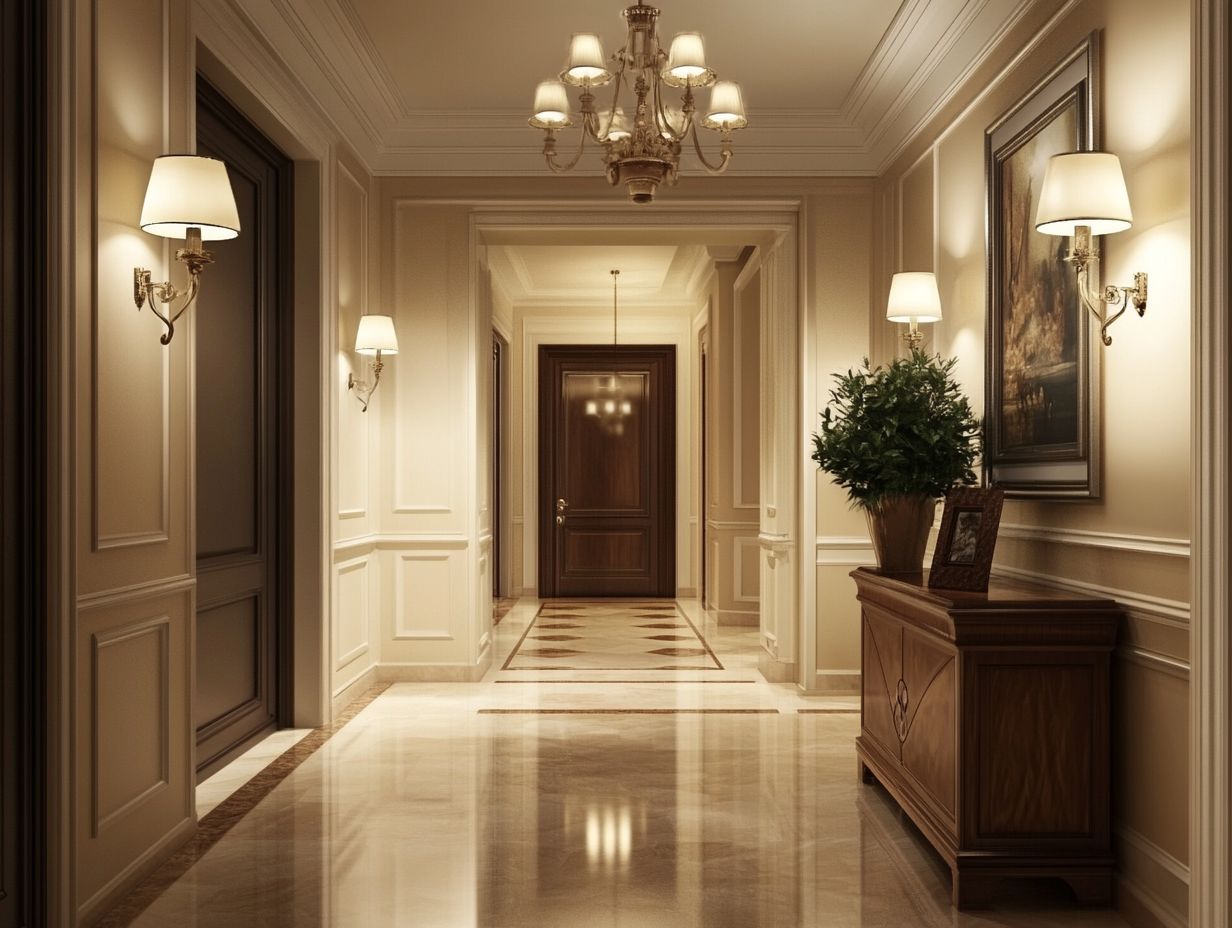 Example of stylish energy-efficient lighting options for entryways