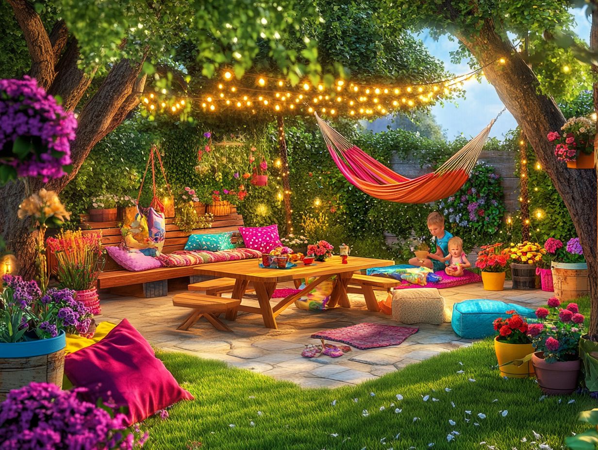 What is the best outdoor decor for creating a family-friendly space?