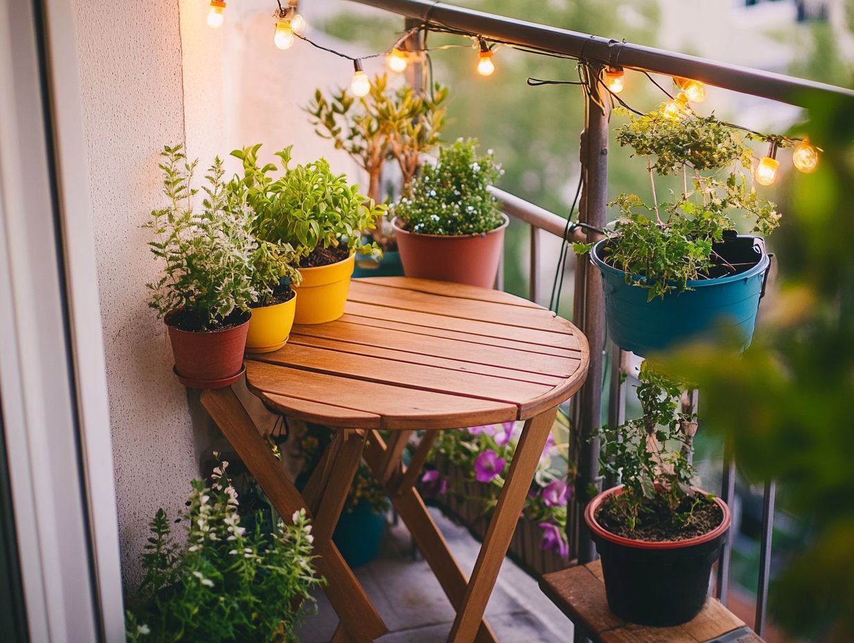 A beautiful vertical garden enhancing a small patio