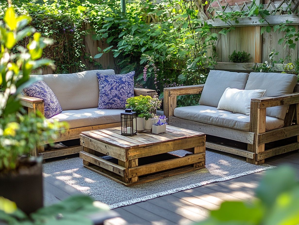 Example of sustainable outdoor decor featuring eco-friendly design elements