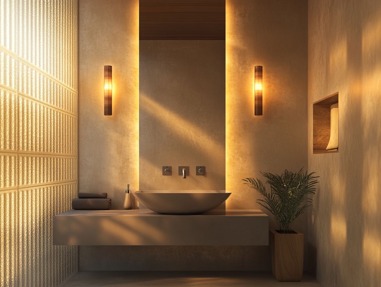 Conceptual image illustrating effective bathroom lighting options