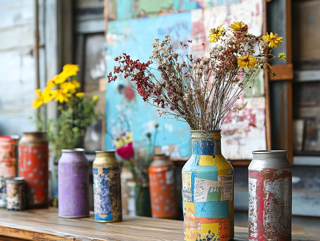 Reclaimed wood wall shelf showcasing eco-friendly home decor