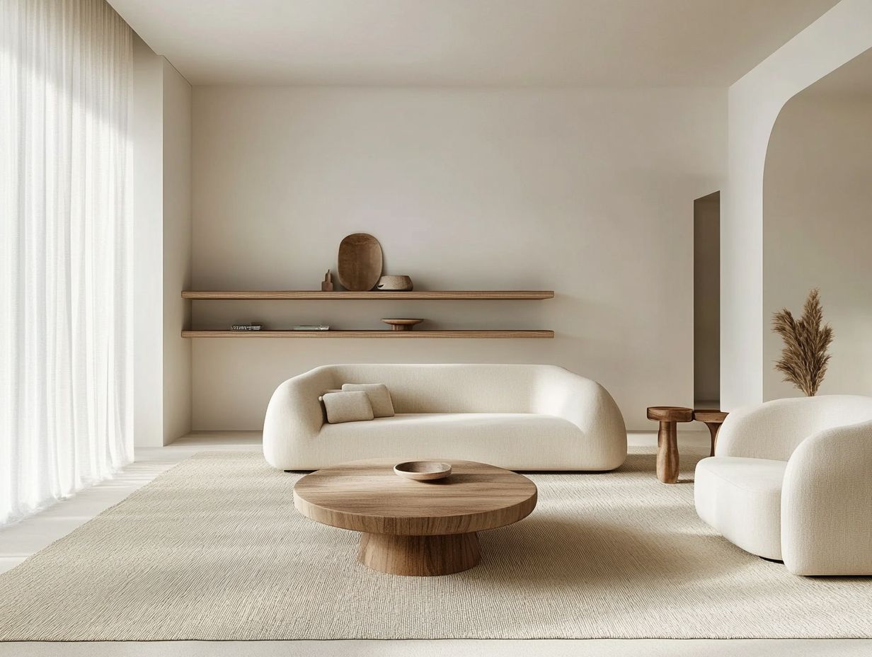 A beautifully decorated minimalist living space