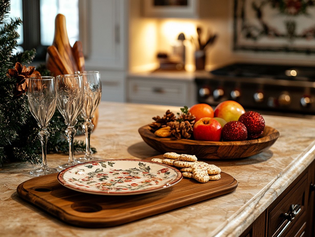 Essential cleaning supplies for a tidy kitchen