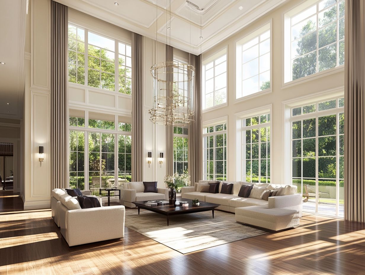 Image illustrating key takeaways for home lighting in large spaces.