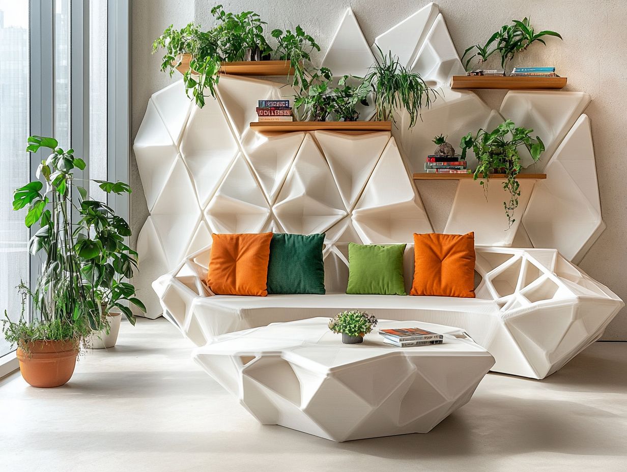 What are the benefits of using 3D-printed furniture in small spaces?