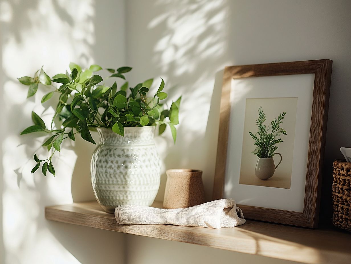 A display of various decorative items showcasing special care considerations.