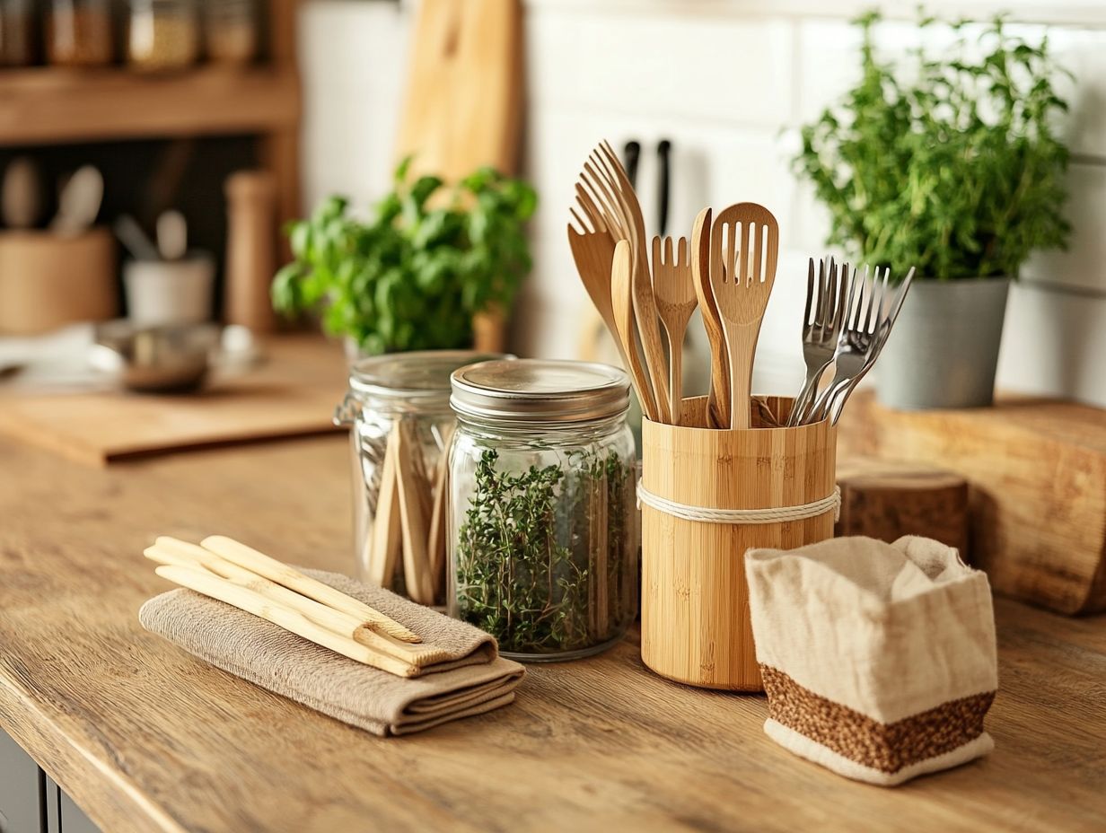 What are some factors to consider when choosing eco-friendly kitchen accessories?