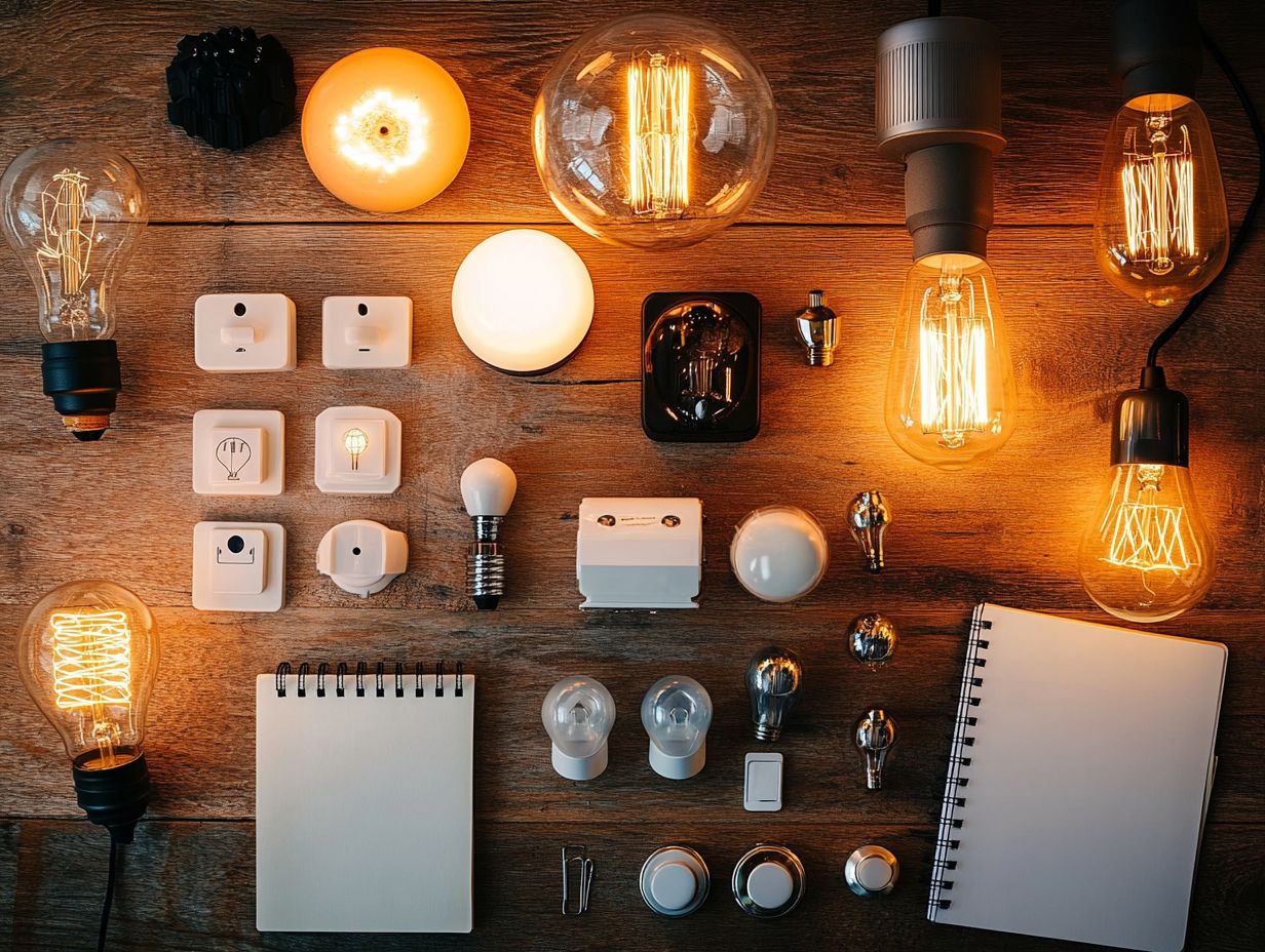 A collection of dimmers and timers for home lighting control