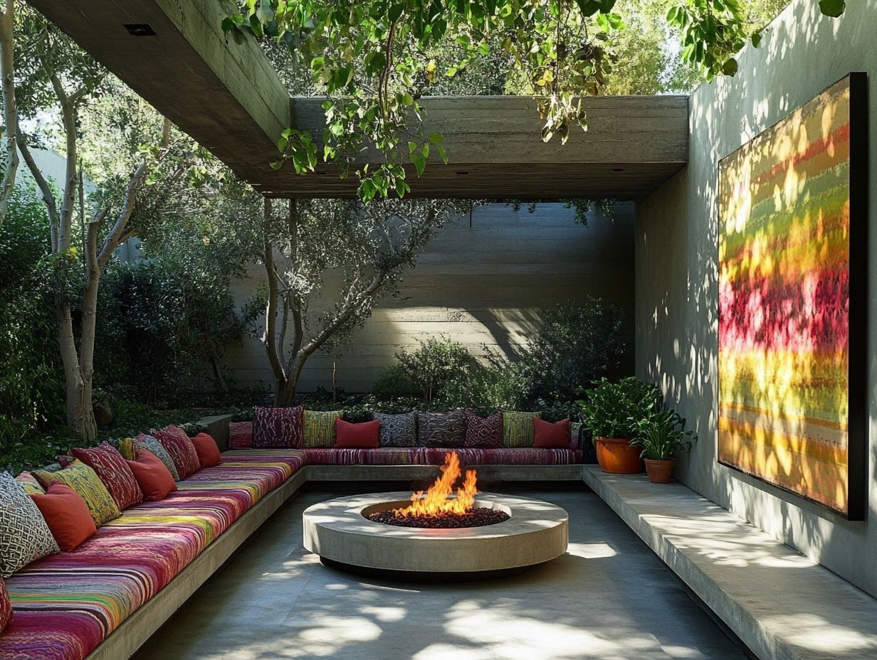 A beautifully designed outdoor space featuring focal points.