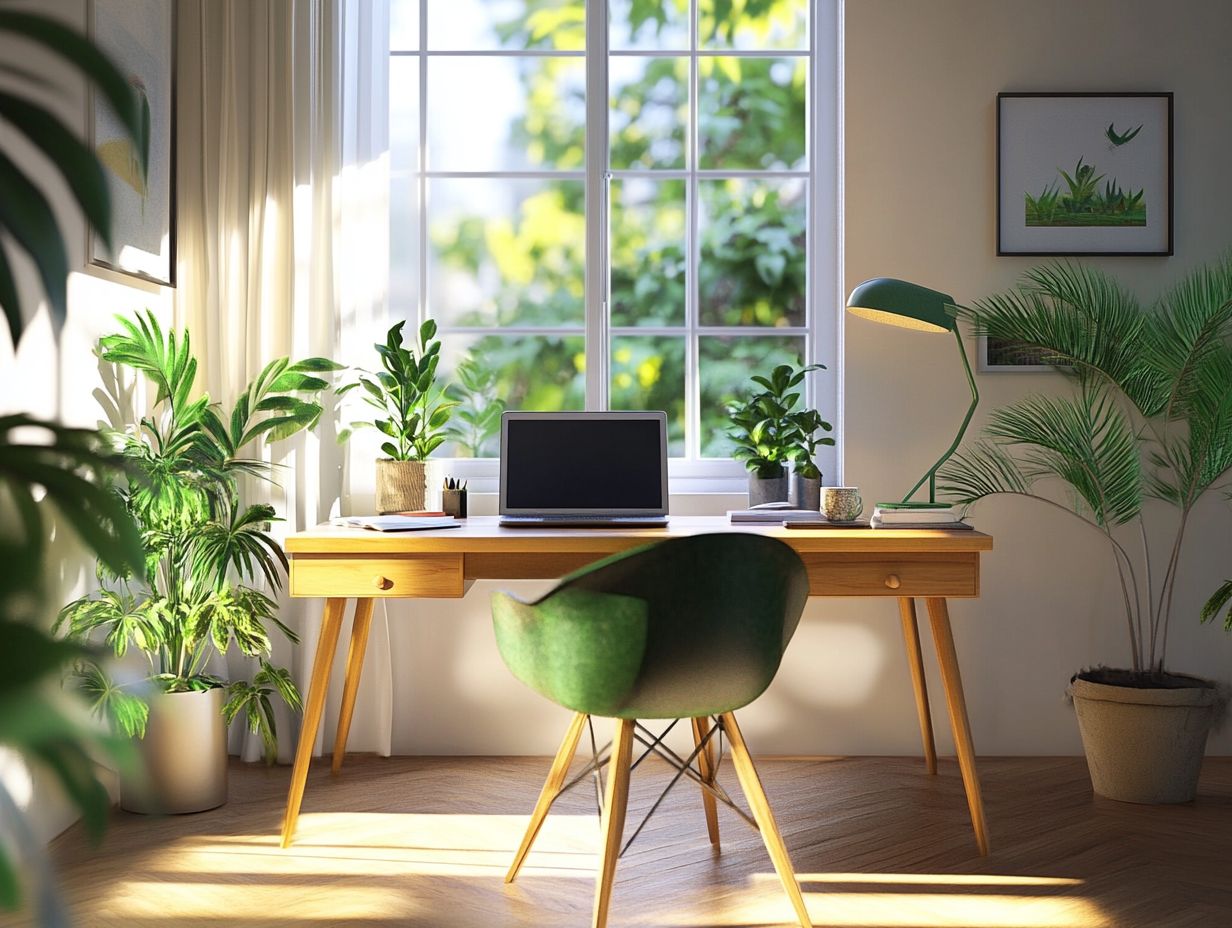 Creating a sustainable home office promotes environmental benefits and personal savings.