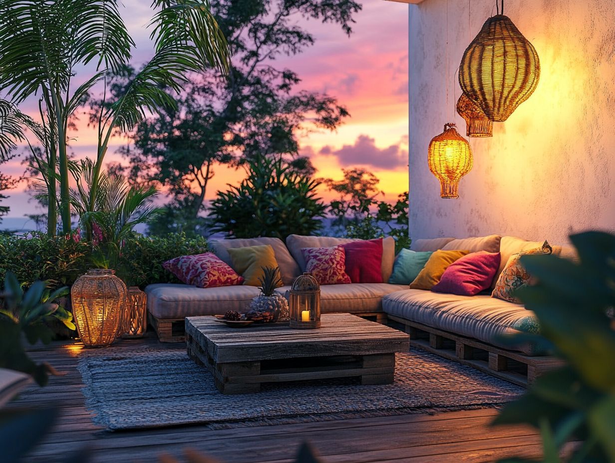 Example of a budget-friendly outdoor lounge area