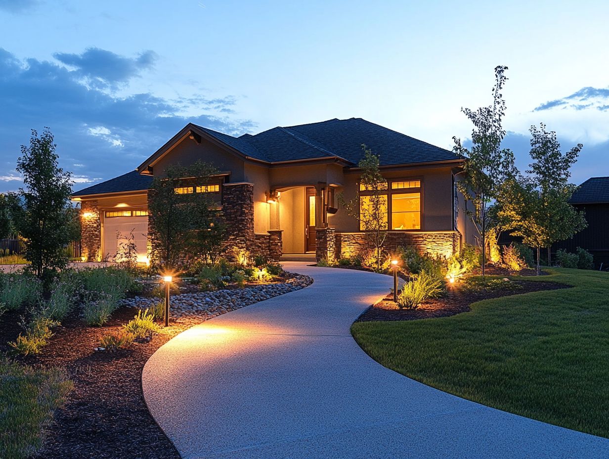 Examples of outdoor lighting enhancing curb appeal