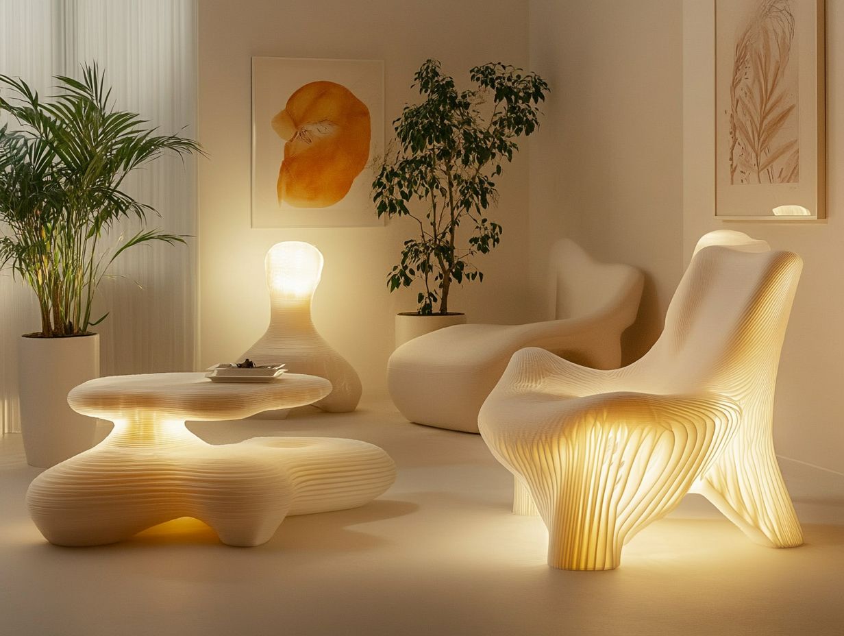 Innovative 3D-printed furniture in stylish home decor