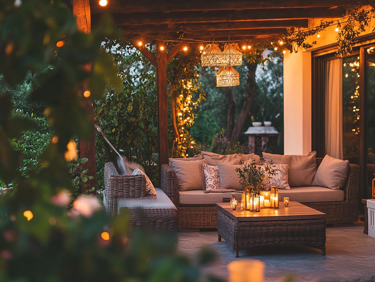 Illustration of key factors for choosing outdoor lighting