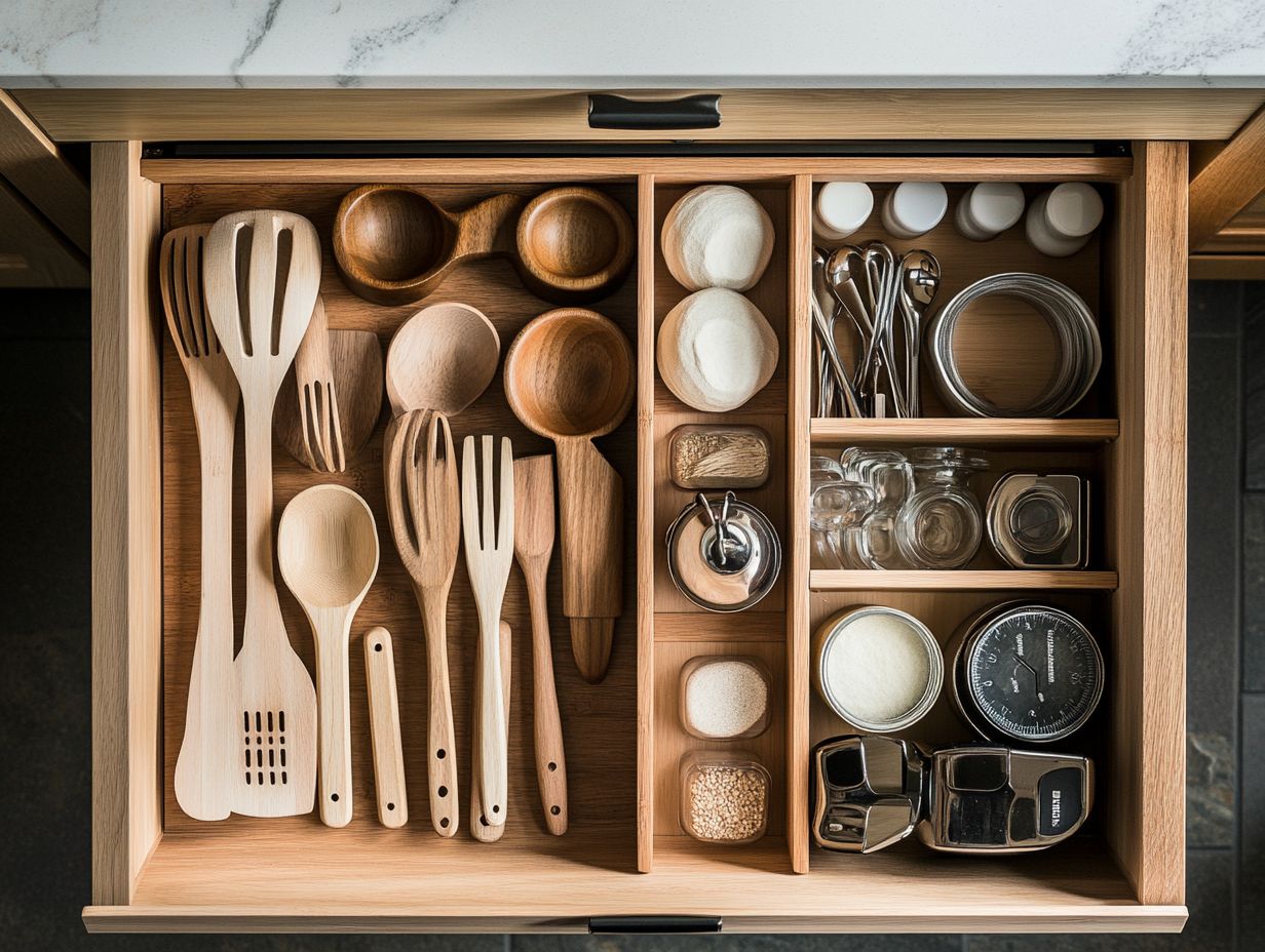 Organized kitchen accessories for better workflow