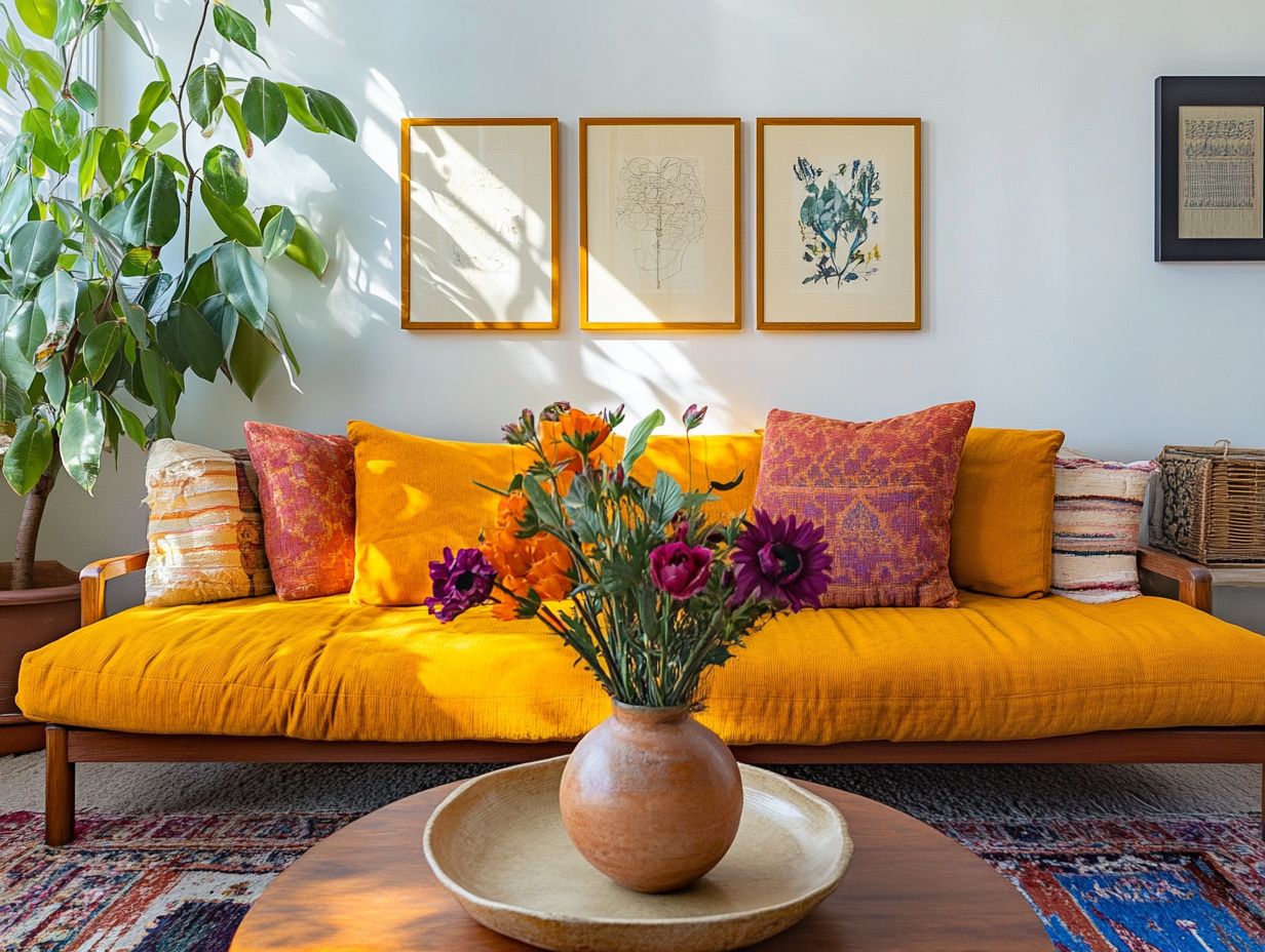 A beautifully styled living room showcasing personality and character