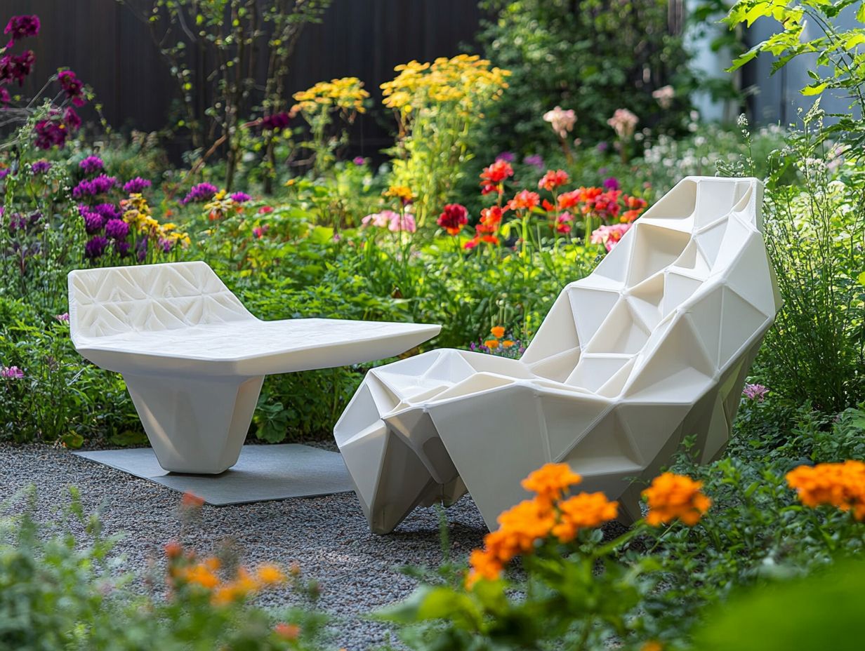 What are the benefits of using 3D printing for outdoor furniture?