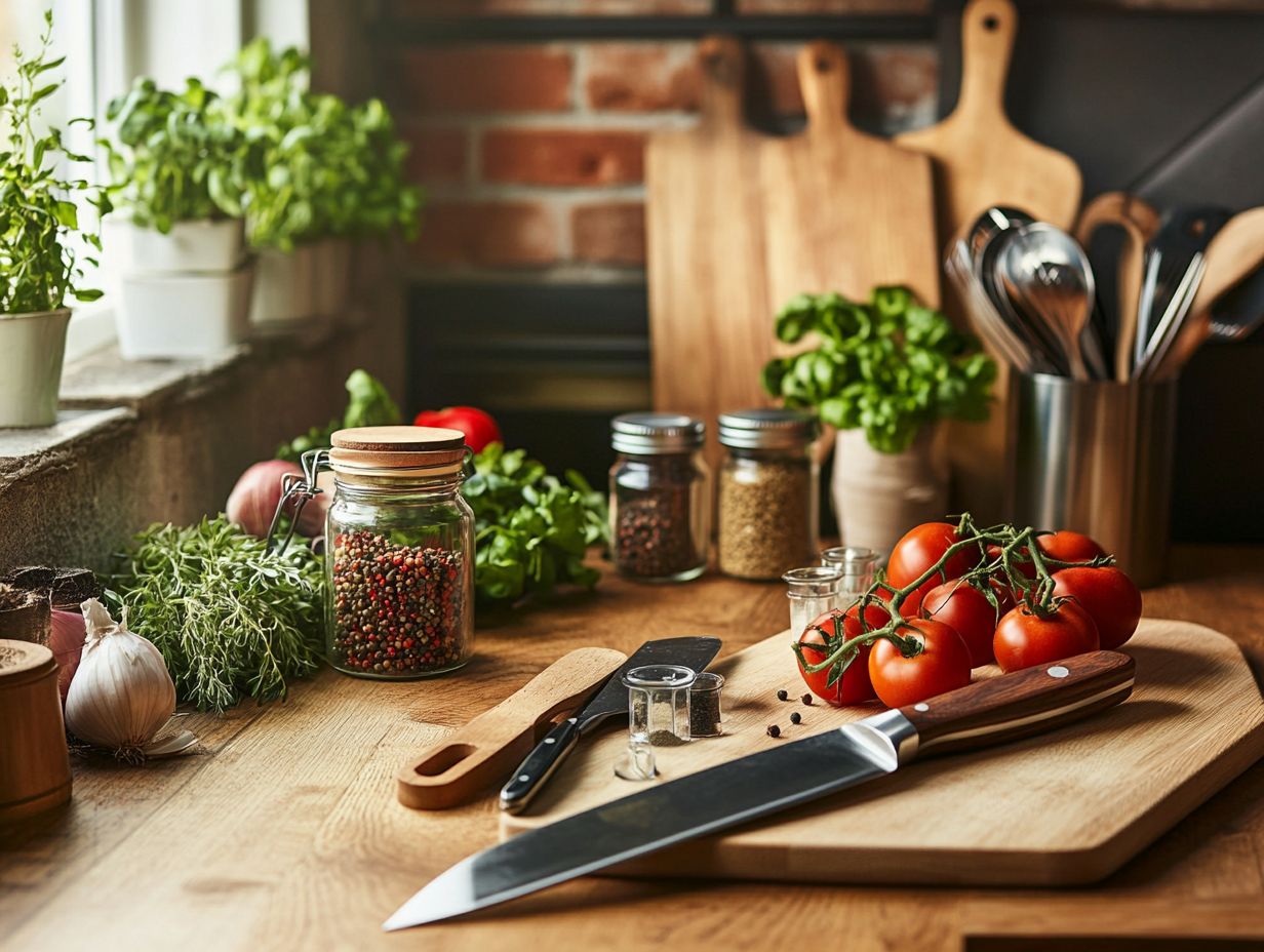 Kitchen accessories for making gourmet meals