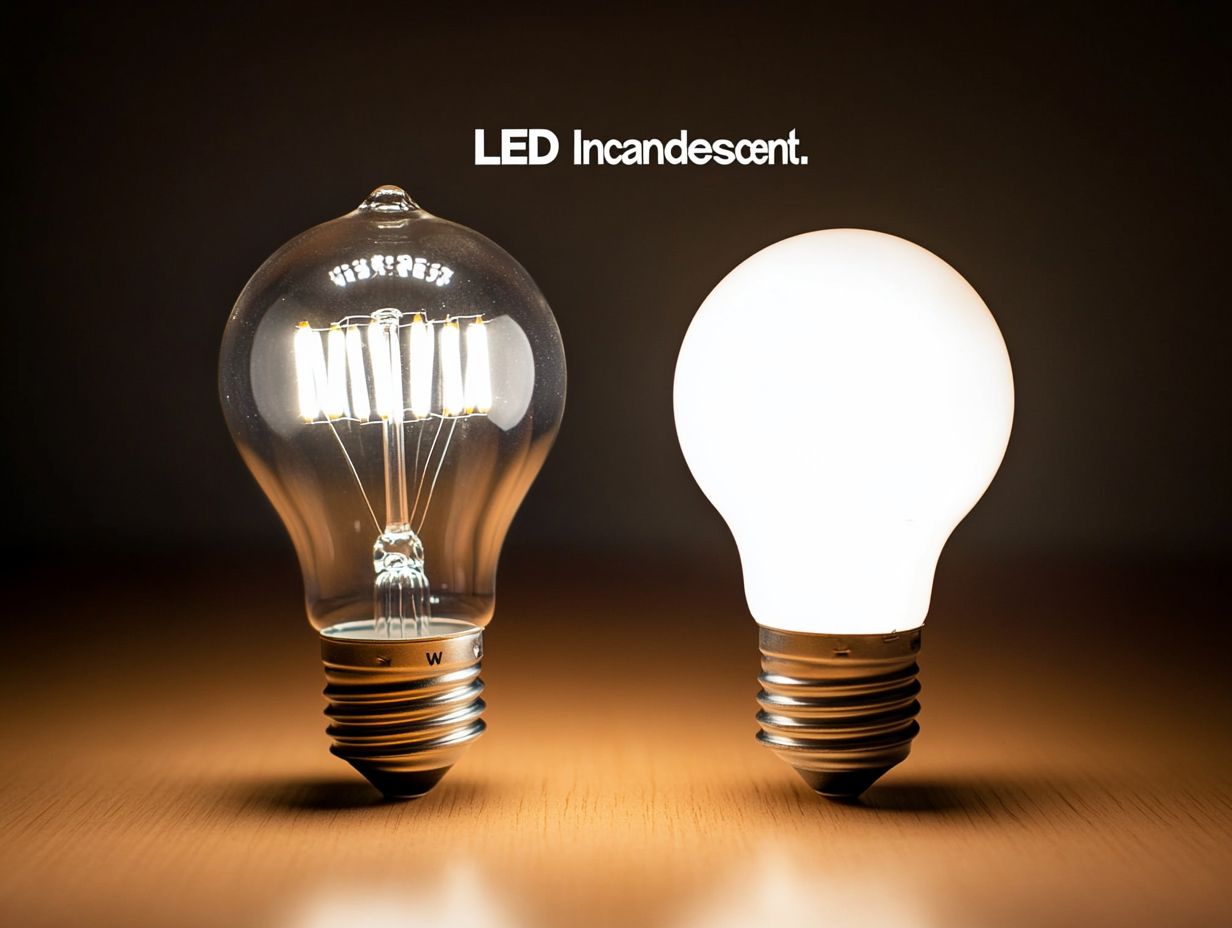 Comparative analysis of LED and incandescent lights