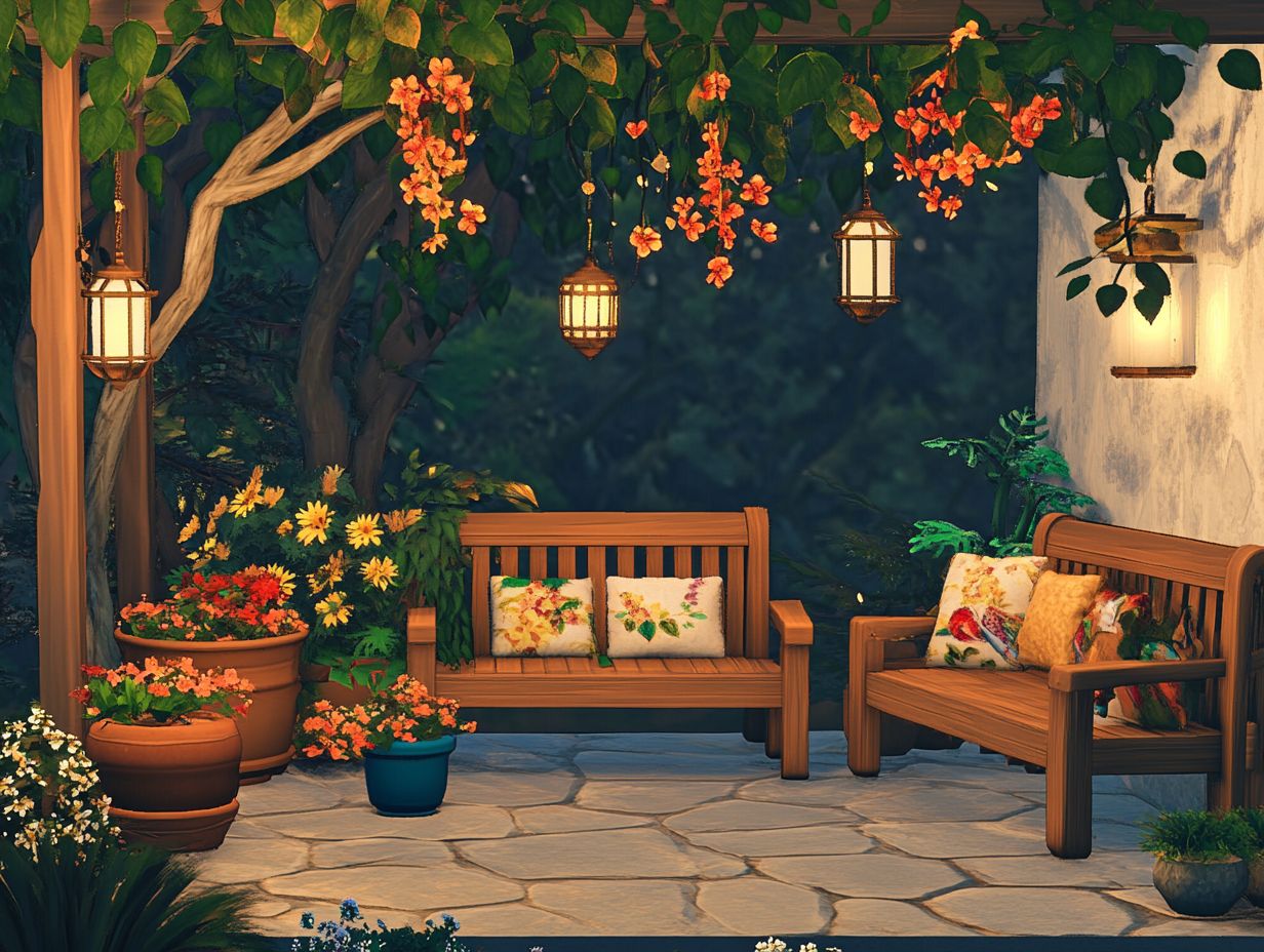 Cozy outdoor seating area