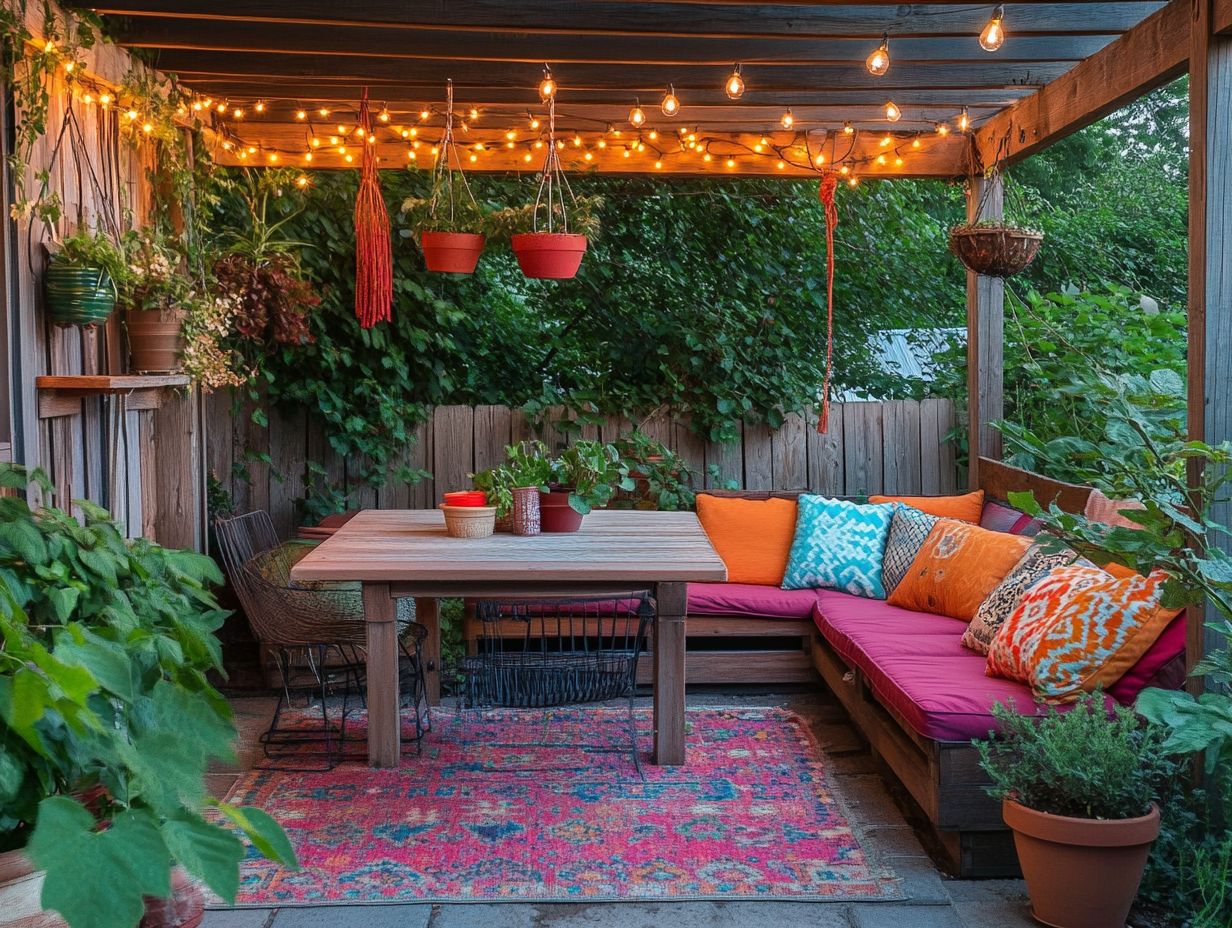 Stylish outdoor decor for entertaining guests