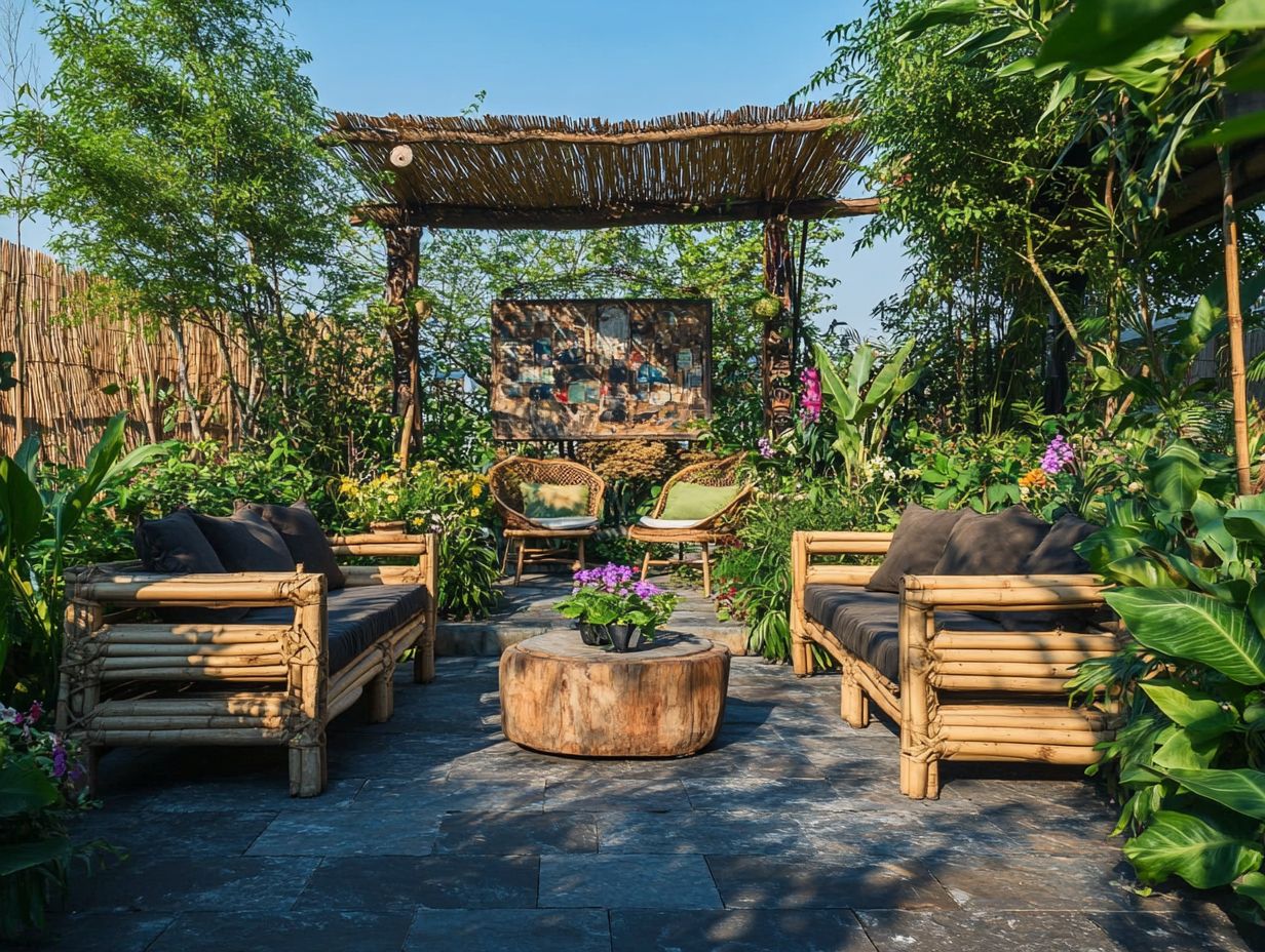 Why is it important to use sustainable materials for outdoor decor ideas?