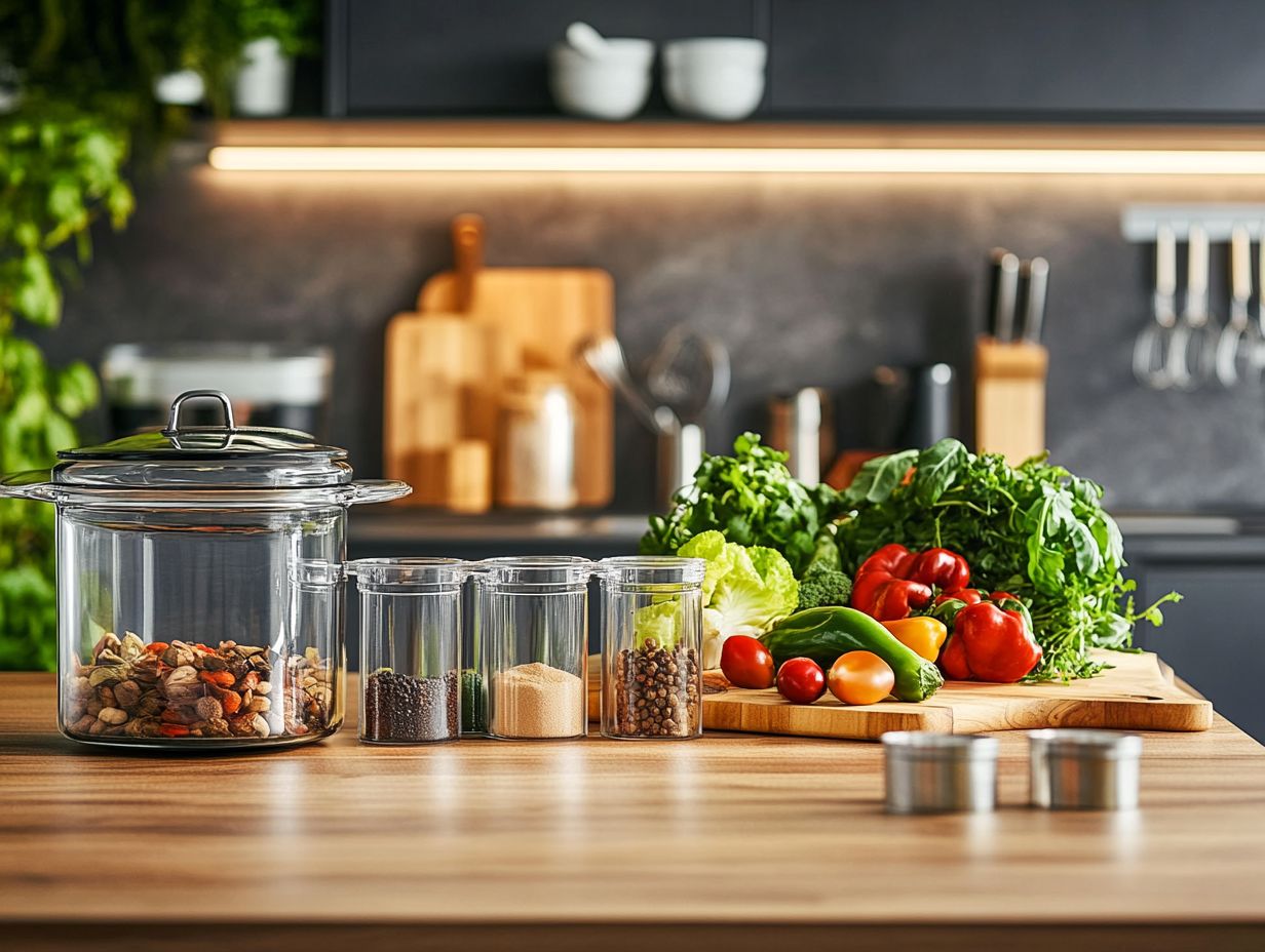 Image of a pressure cooker showcasing its features.