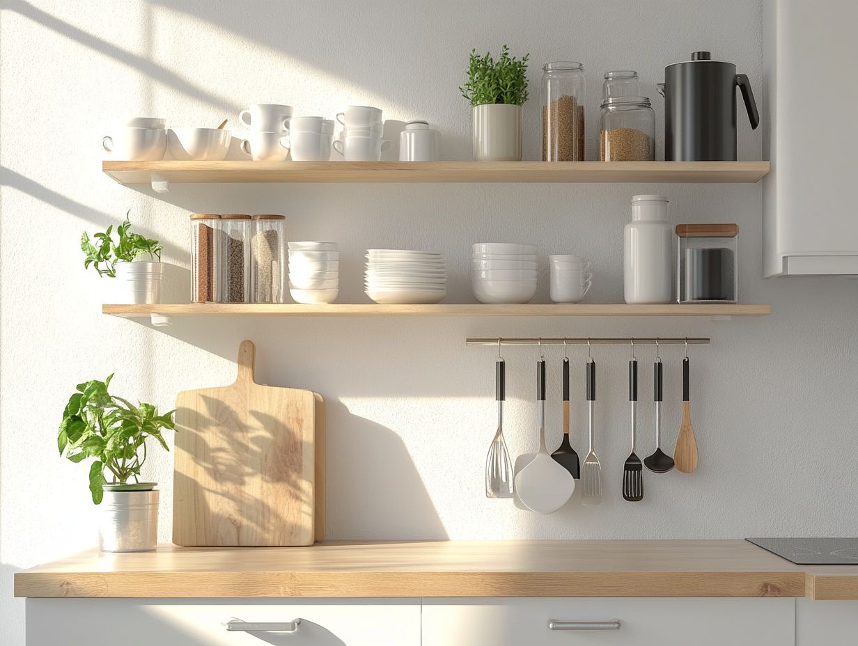 A compact space-saving dish rack on a kitchen counter.