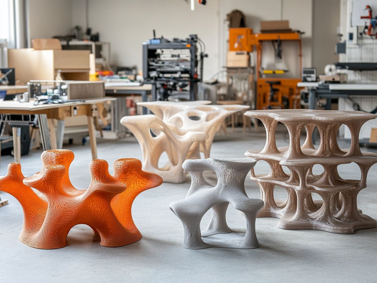 Image showcasing stylish 3D-printed furniture design