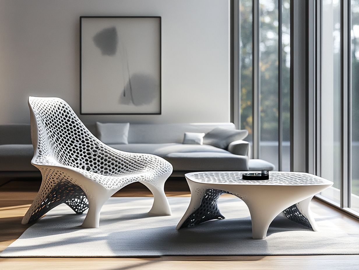 Image illustrating the costs associated with 3D-printed furniture.