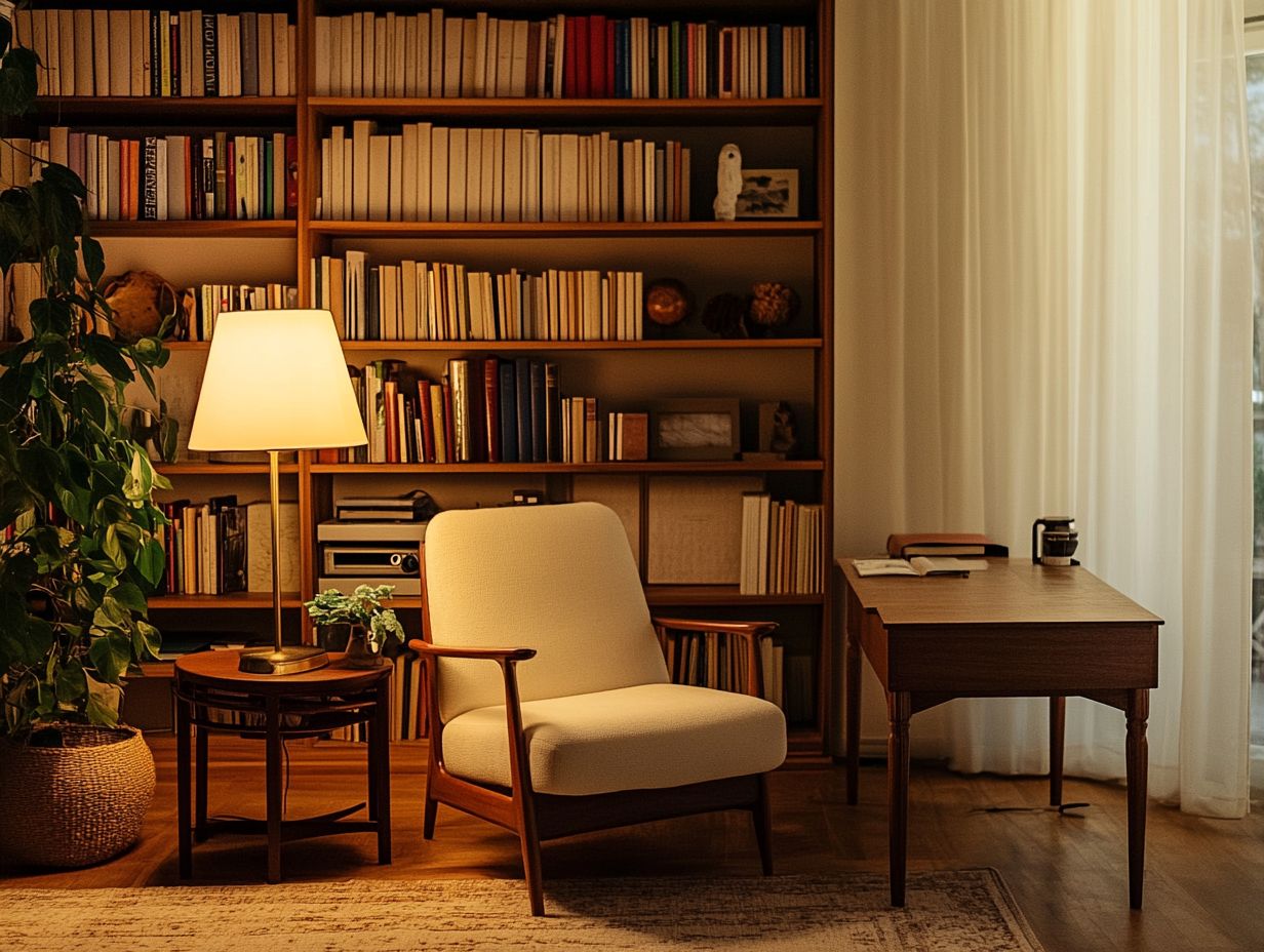 A well-lit bedroom with task lighting