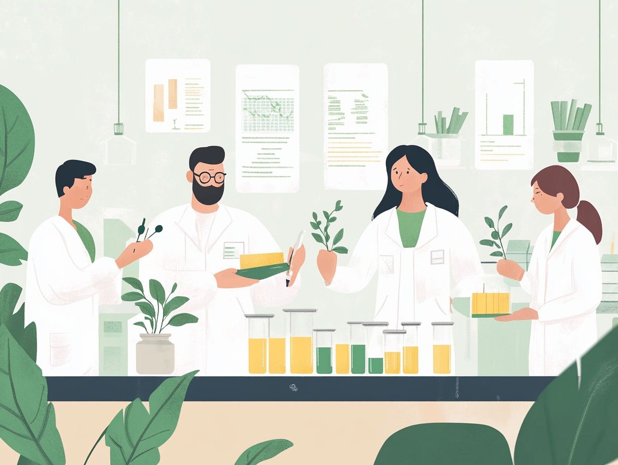 Illustration explaining sustainable material production.