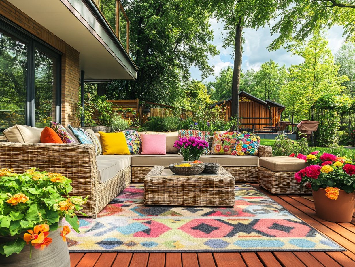 Visual representation of outdoor decor tips