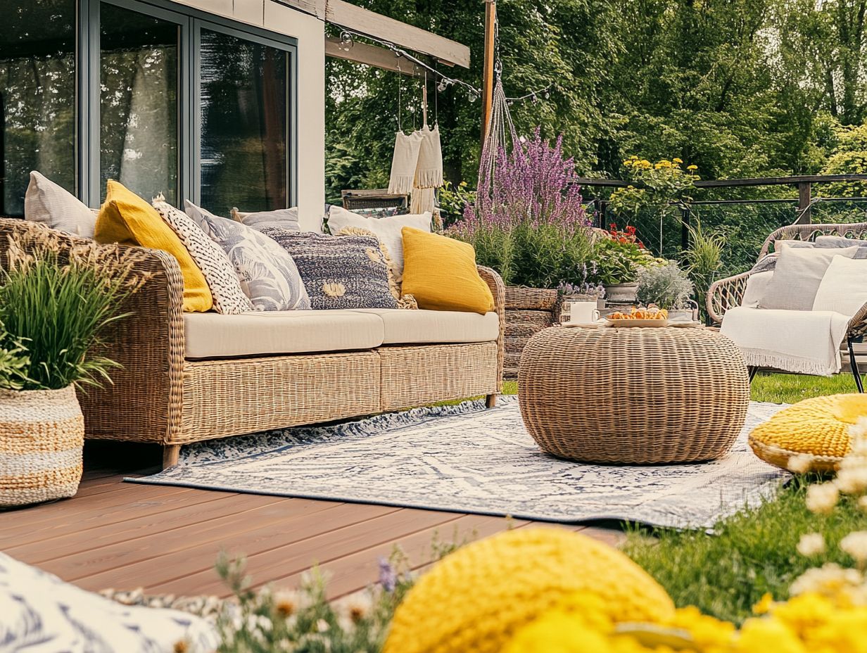 Image showing common outdoor decor mistakes.