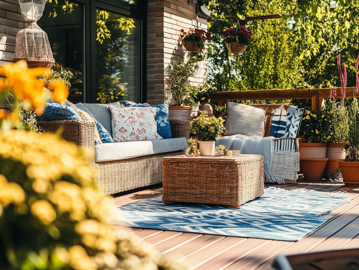 An infographic illustrating the top 10 outdoor decor mistakes to avoid.