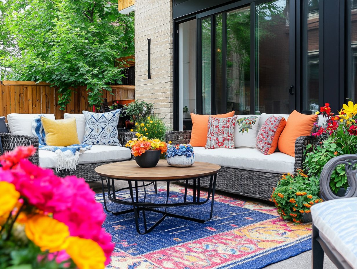 Comfortable outdoor seating arrangement