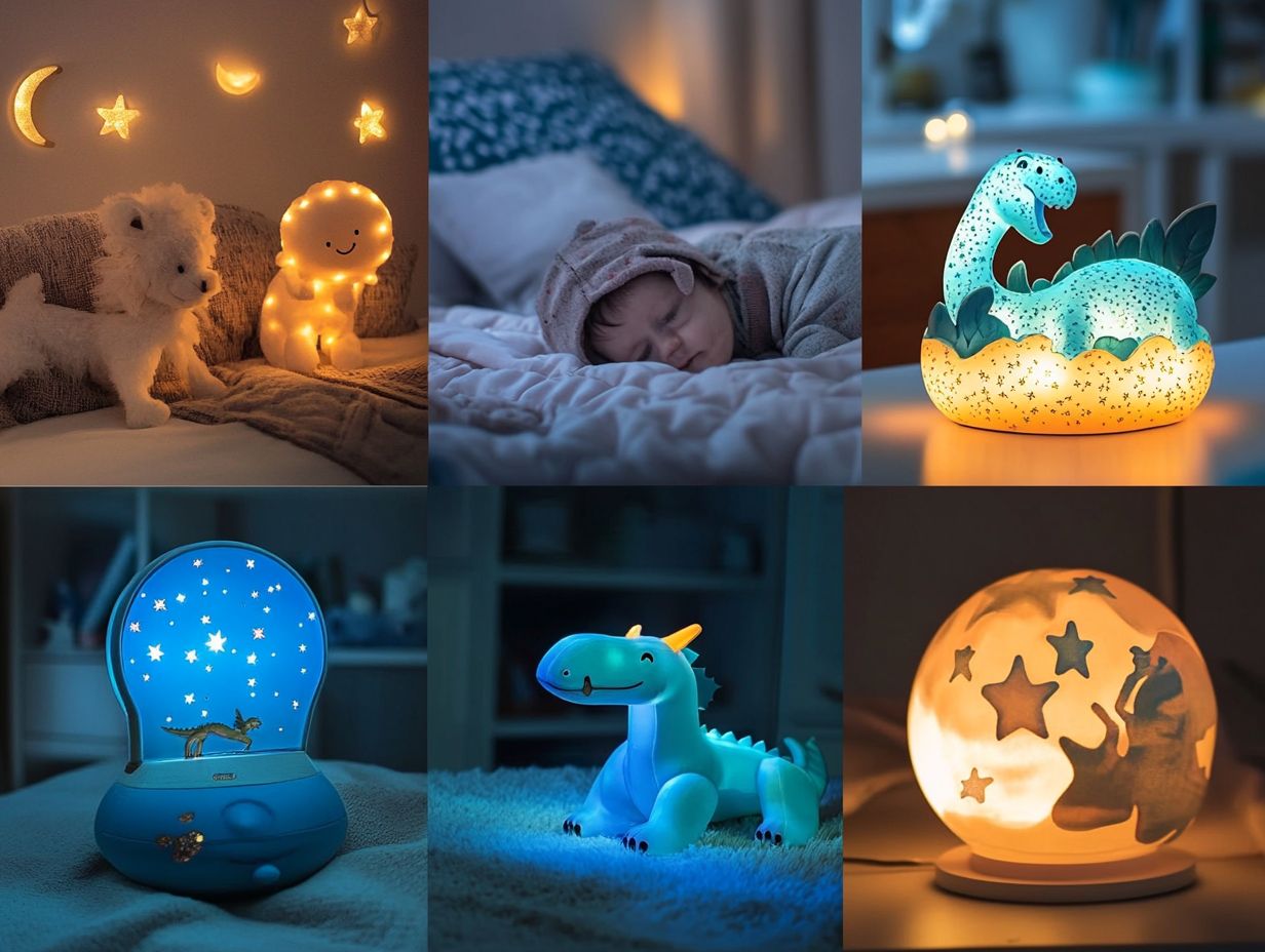 Visual summary of key takeaways about unique night lights for kids.