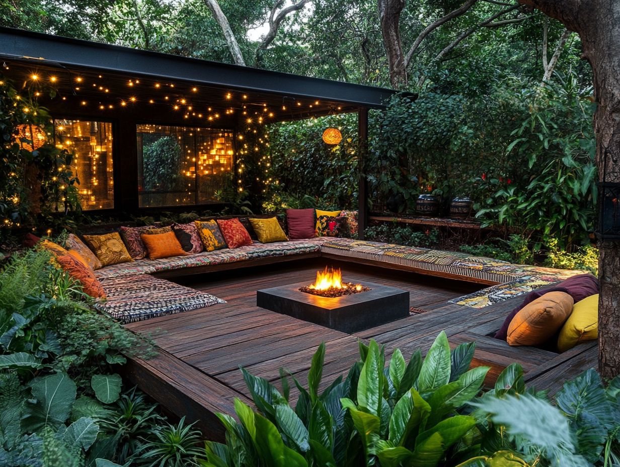 A beautiful hammock set up in a serene garden, inviting relaxation.