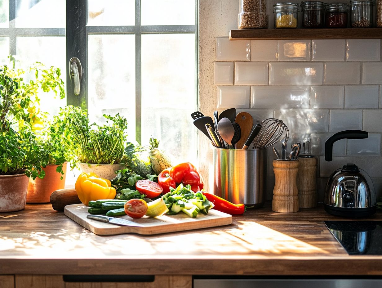 A selection of top kitchen accessories for preparing healthy meals.